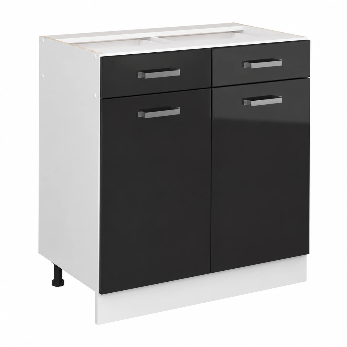 Ensemble de meubles de cuisine, modulable, coloris noir, pour la cuisine