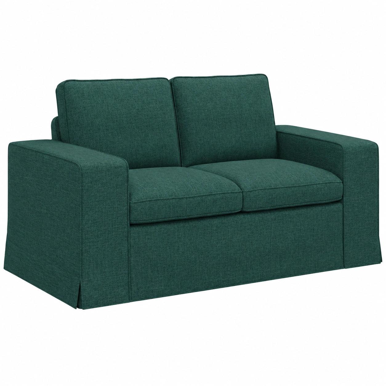 Canapé, en tissu, modulable, coloris vert, 162 x 80 x 82 cm, pour le salon