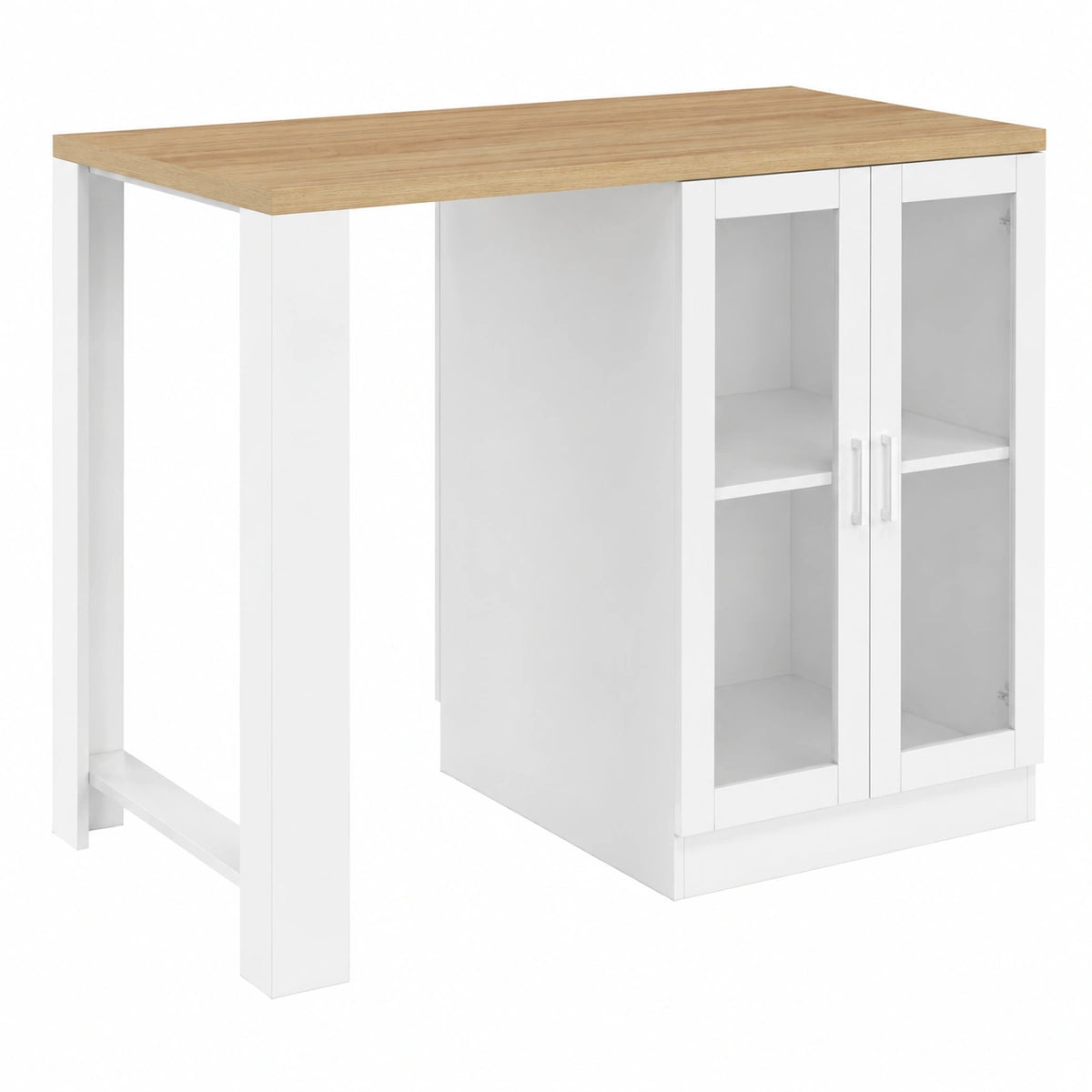 Meuble polyvalent, 2 places, avec portes, coloris blanc, pour les espaces de vie