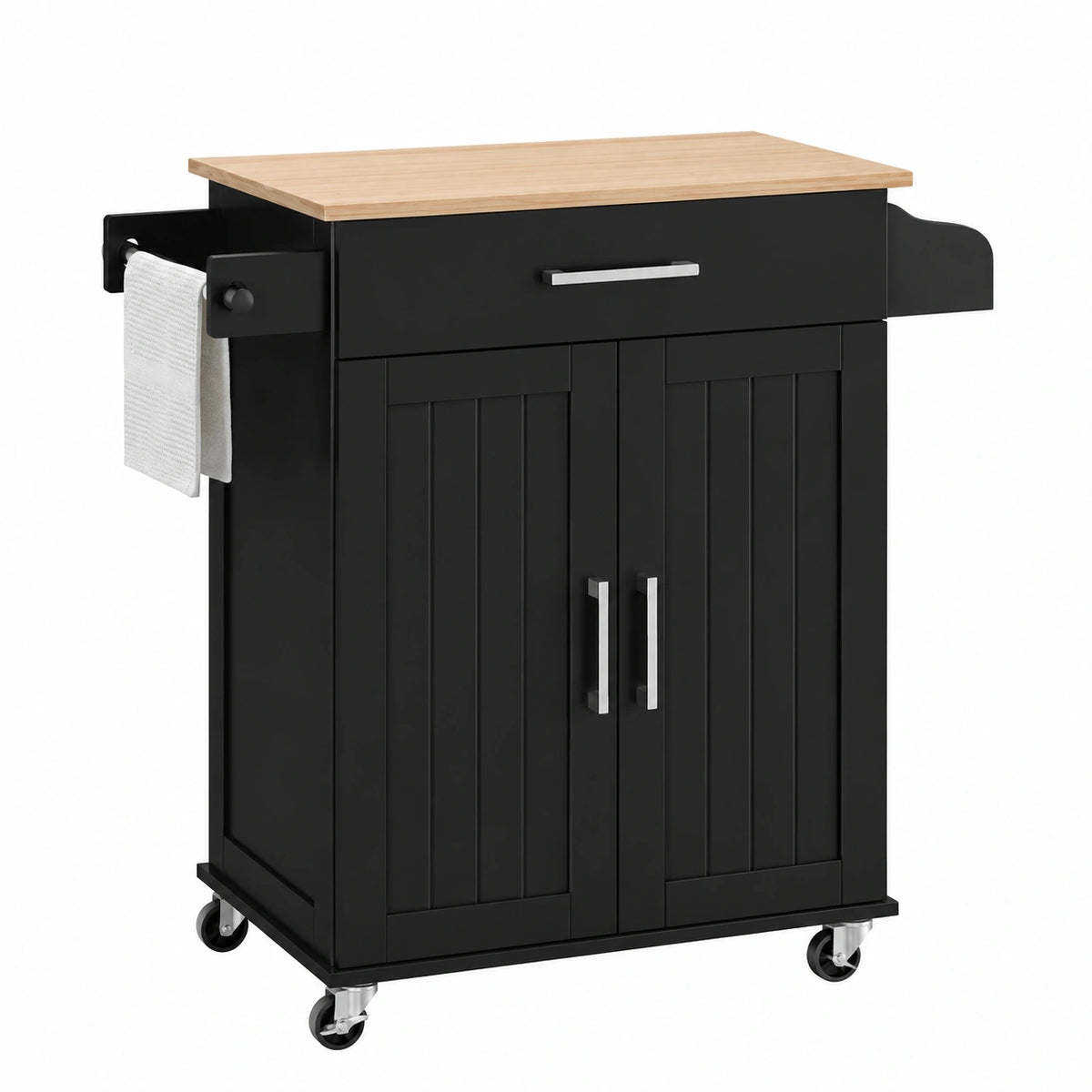Armoire, réglable, avec tiroirs, avec portes, coloris noir, 81,5 x 40 x 88,5 cm, pour la chambre