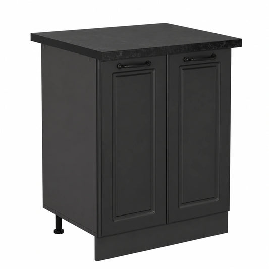 Ensemble de meubles de cuisine, modulable, coloris anthracite, pour la cuisine