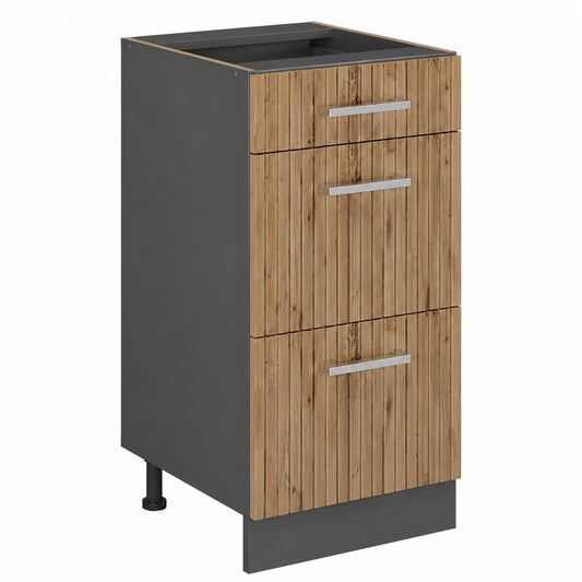 Ensemble de meubles de cuisine, en chêne, modulable, avec tiroirs, pour la cuisine