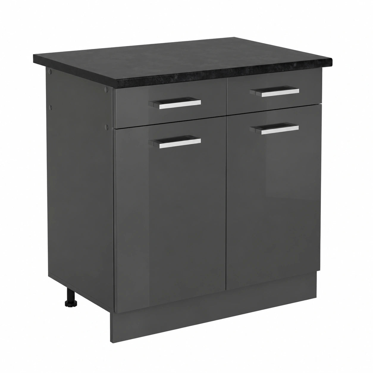 Ensemble de meubles de cuisine, modulable, coloris anthracite, pour la cuisine