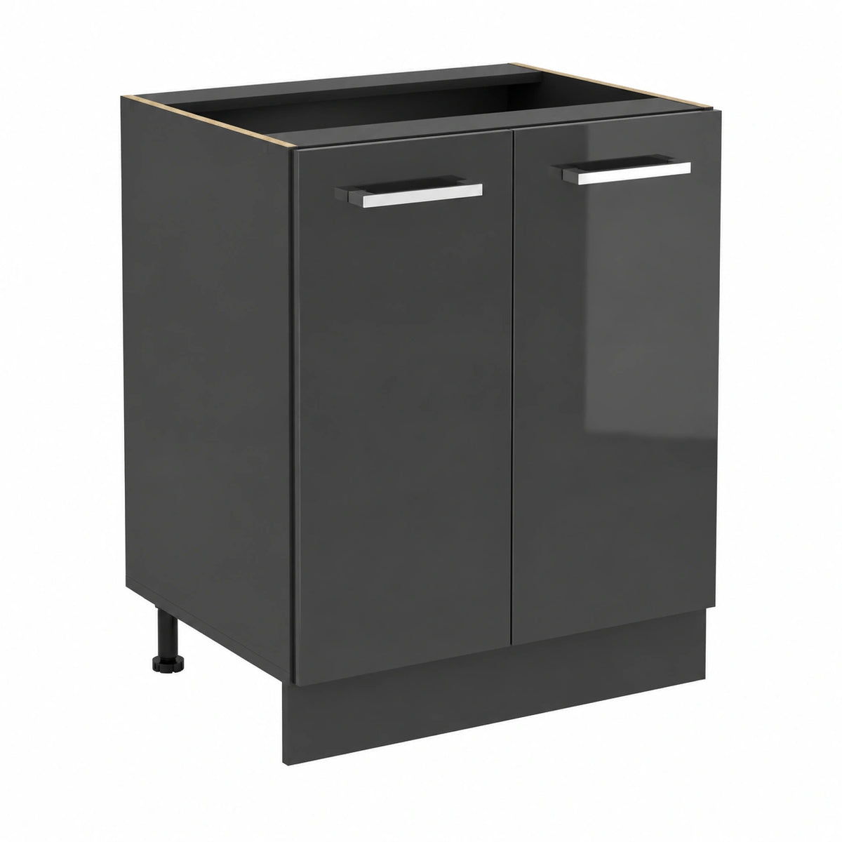 Ensemble de meubles de cuisine, modulable, coloris anthracite, pour la cuisine