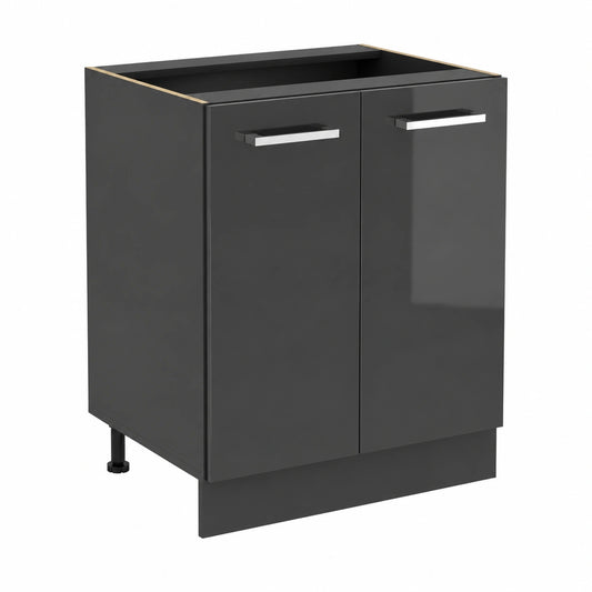 Ensemble de meubles de cuisine, modulable, coloris anthracite, pour la cuisine