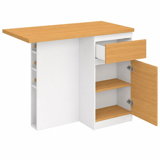 Meuble polyvalent, coloris blanc, 4 places, pour les espaces de vie