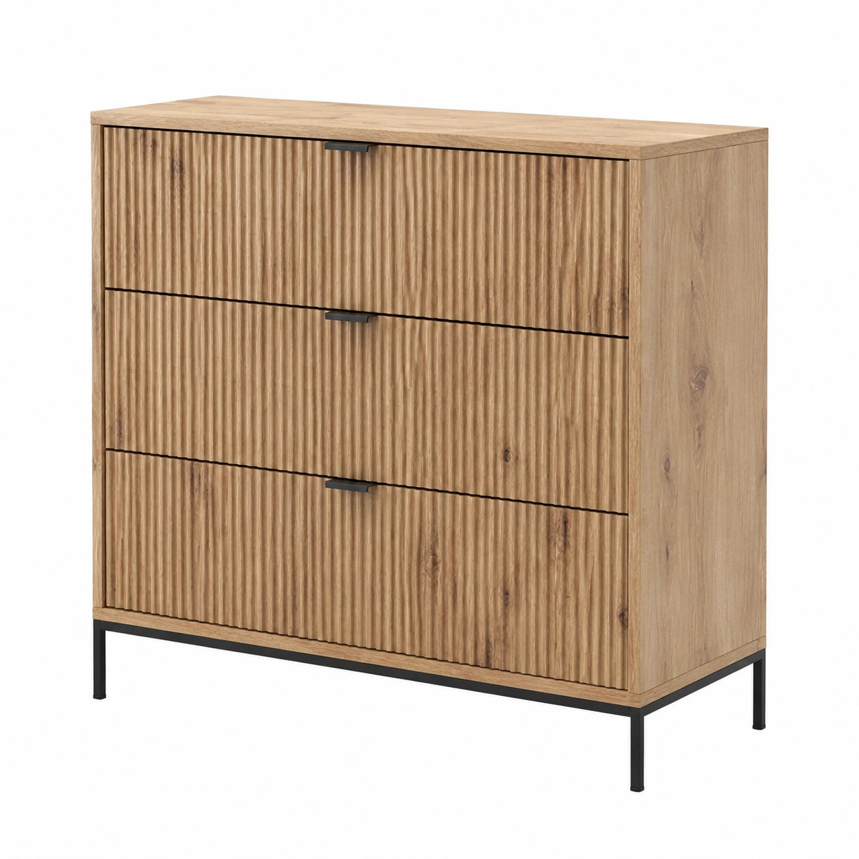 Commode, en chêne, avec rangement, avec tiroirs, 80 x 81,2 cm, pour la chambre ou le salon