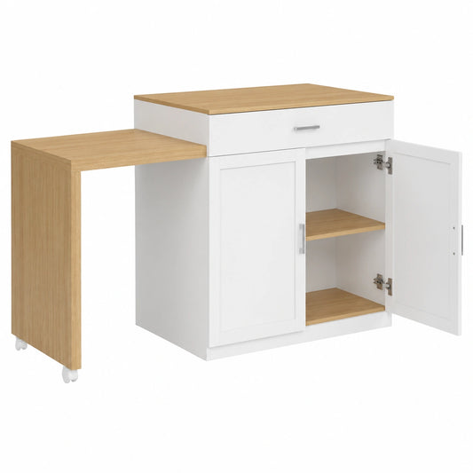 Table à manger, extensible, coloris blanc, pour la salle à manger