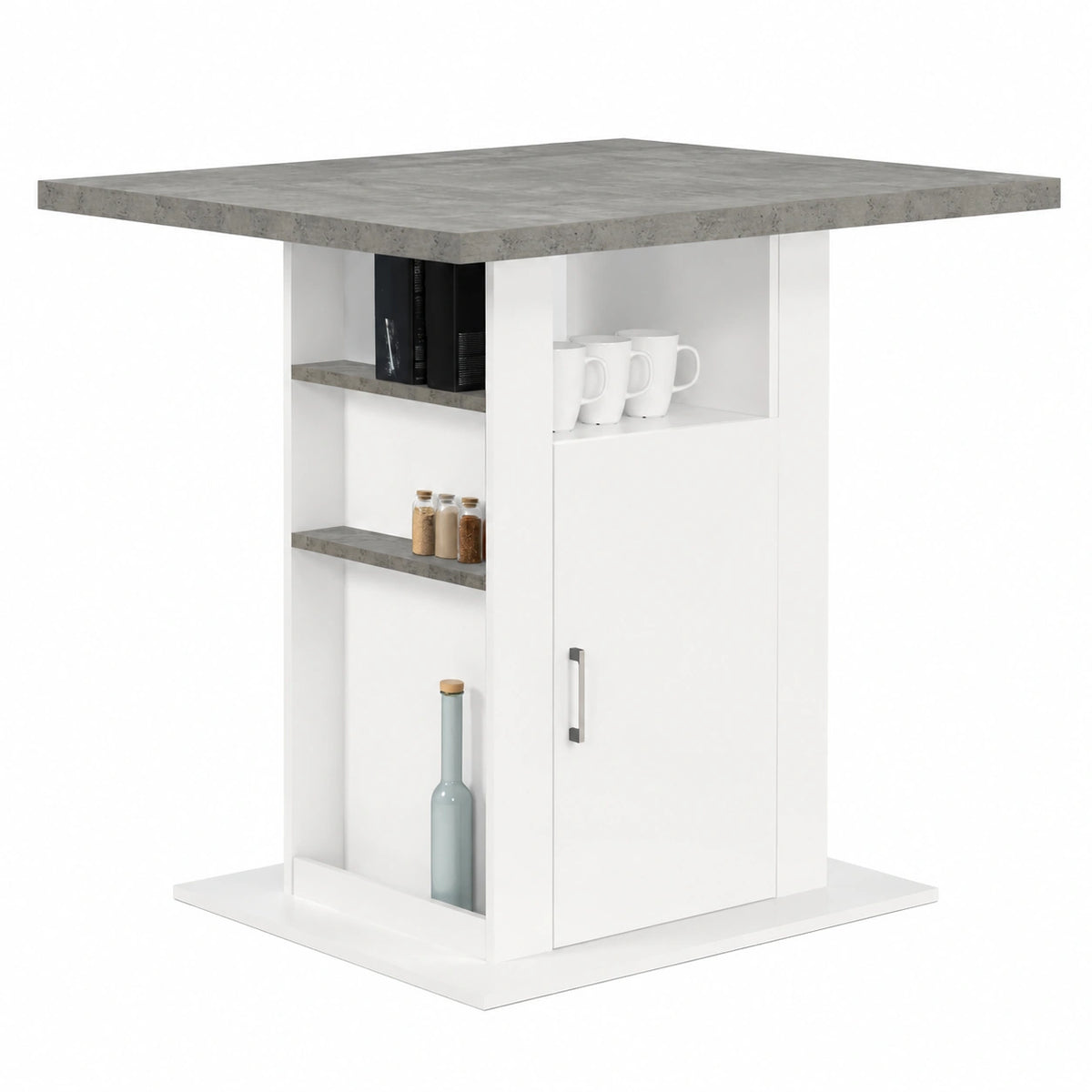 Meuble polyvalent, avec rangement, coloris blanc, pour les espaces de vie