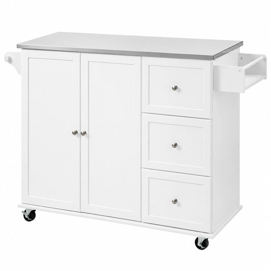 Armoire, réglable, avec tiroirs, avec portes, en acier inoxydable, coloris blanc, pour la chambre