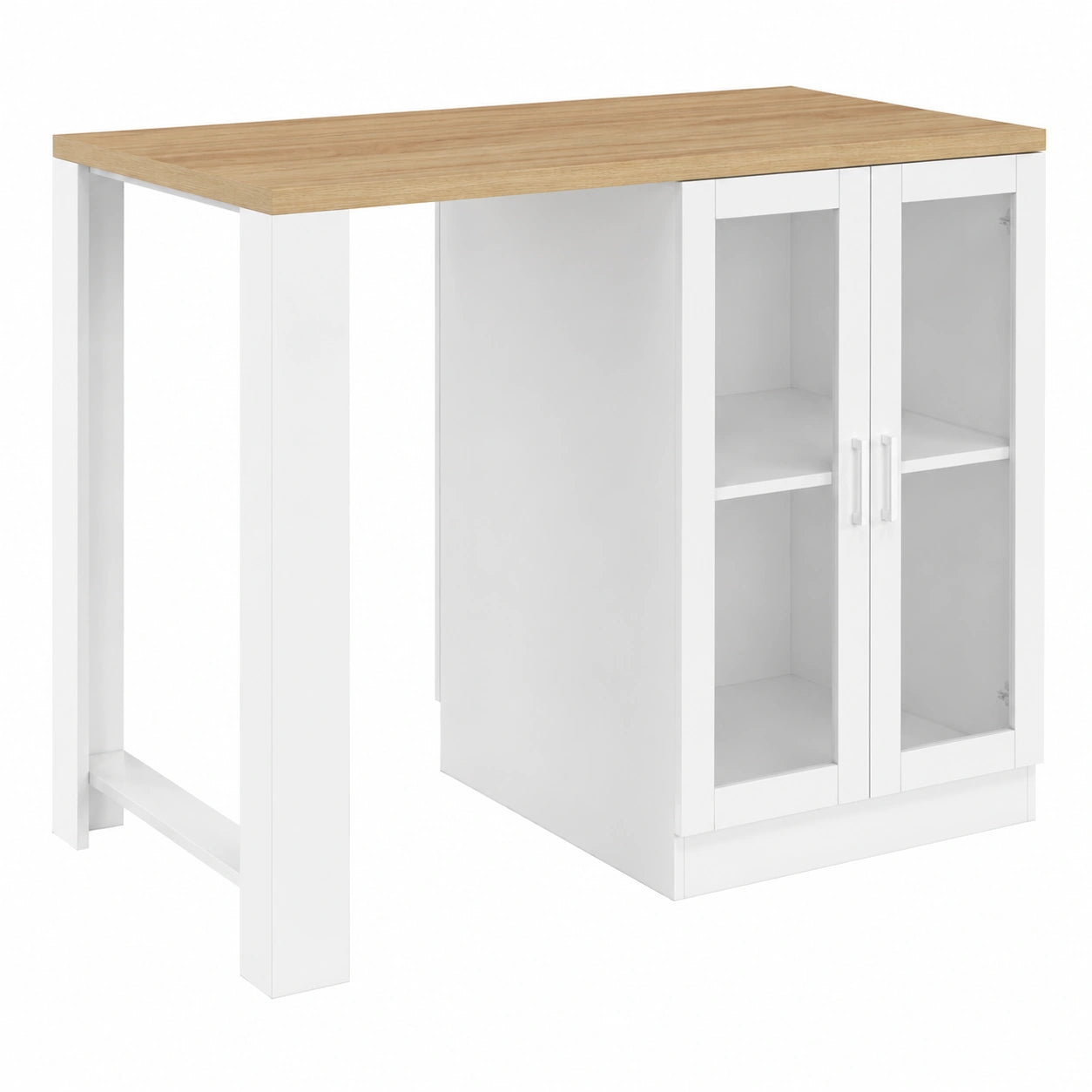 Meuble polyvalent, 2 places, avec portes, coloris blanc, pour les espaces de vie