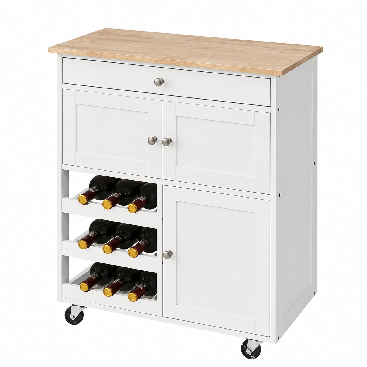 Armoire, avec rangement, avec tiroirs, sur roulettes, coloris blanc, 67 x 37 x 86 cm, pour la chambre