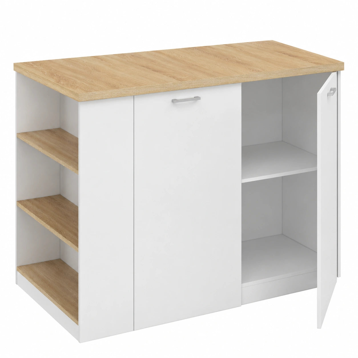 Meuble polyvalent, coloris blanc, pour les espaces de vie