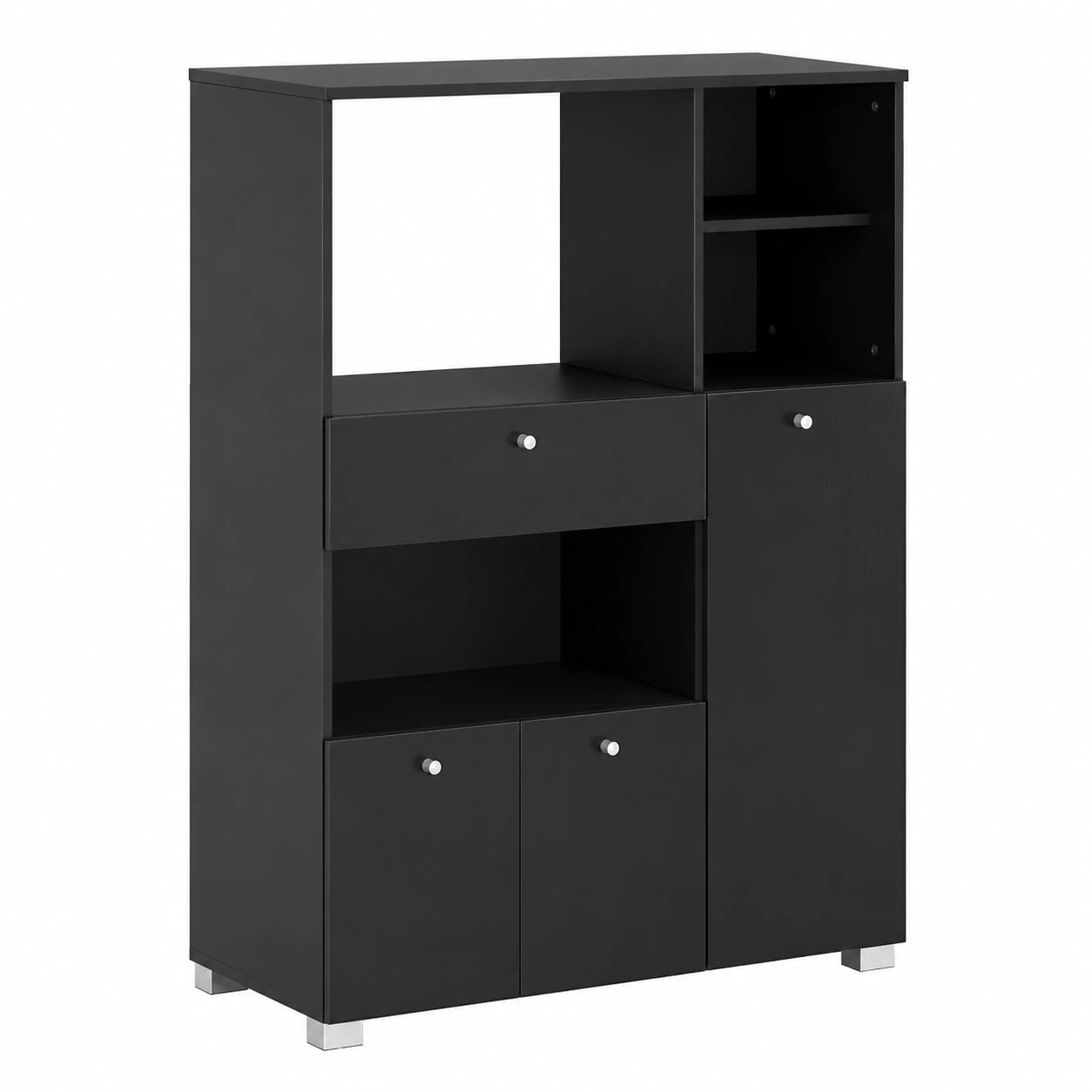 Armoire, avec rangement, avec tiroirs, coloris noir, pour la chambre