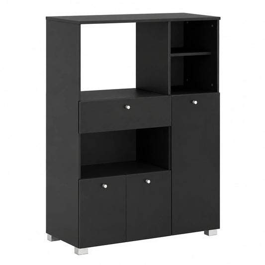 Armoire, avec rangement, avec tiroirs, coloris noir, pour la chambre
