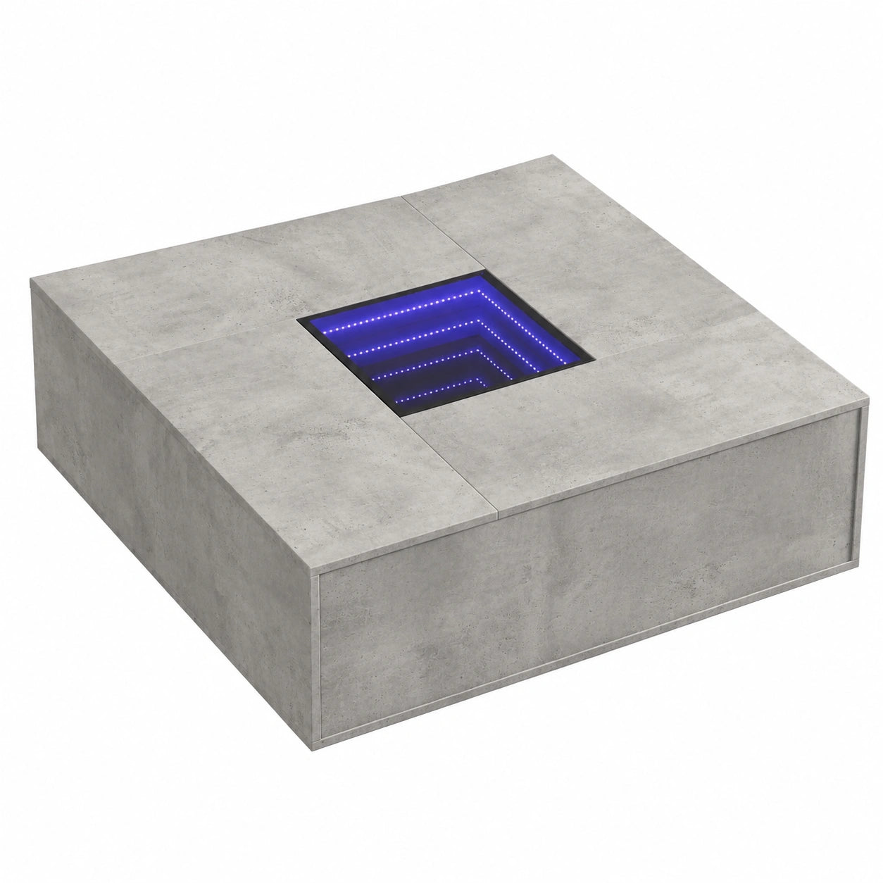 Table basse, coloris gris, 100 x 100 x 40 cm, pour le salon