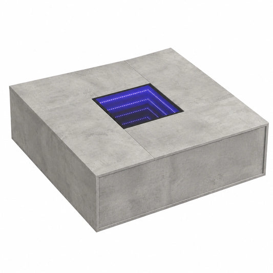 Table basse, coloris gris, 100 x 100 x 40 cm, pour le salon