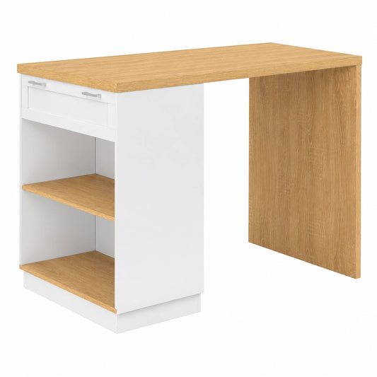 Table de bar, coloris blanc, 4 places, pour la cuisine ou l’espace repas